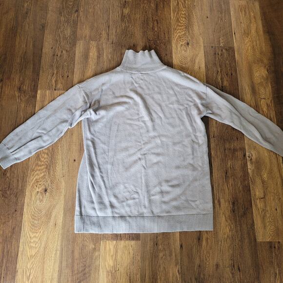 Melrose and Market Womens Gray Sweater Size Medium Oversized Mock Neck - Picture 9 of 12